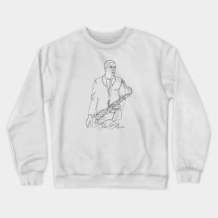 Coltrane one line art jazz Crewneck Sweatshirt